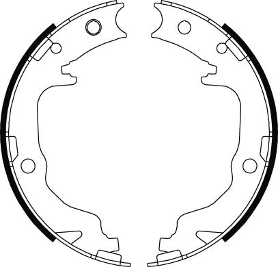 TRW GS8804 - Brake Shoe Set, parking brake autospares.lv