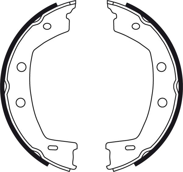 TRW GS8751 - Brake Shoe Set, parking brake autospares.lv