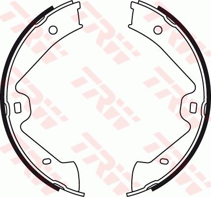 TRW GS8776 - Brake Shoe Set, parking brake autospares.lv