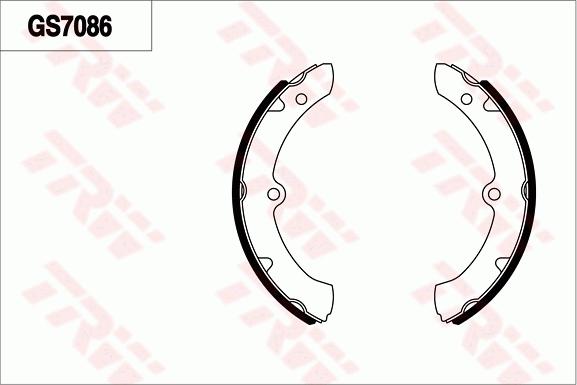 TRW GS7086 - Brake Shoe Set autospares.lv