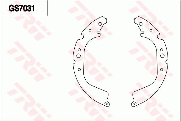 TRW GS7031 - Brake Shoe Set autospares.lv