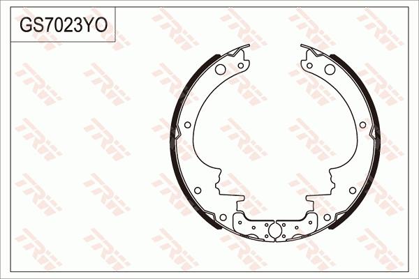 TRW GS7023 - Brake Shoe Set autospares.lv