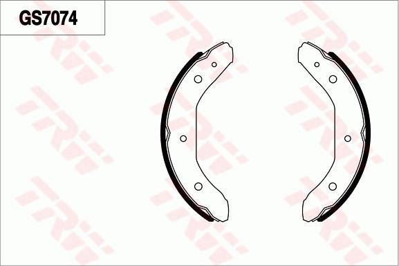 TRW GS7074 - Brake Shoe Set autospares.lv