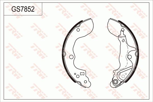 TRW GS7852 - Brake Shoe Set autospares.lv