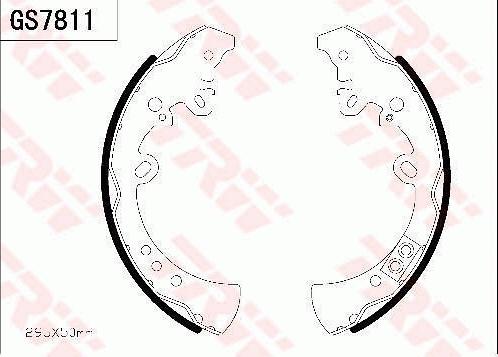 TRW GS7811 - Brake Shoe Set autospares.lv