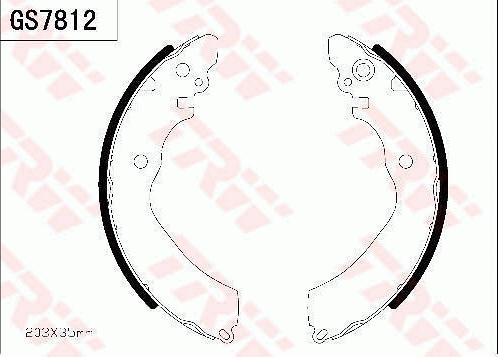 TRW GS7812 - Brake Shoe Set autospares.lv