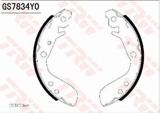 TRW GS7834 - Brake Shoe Set autospares.lv