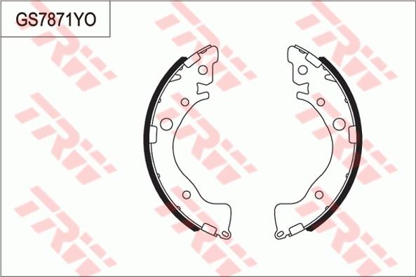 TRW GS7871 - Brake Shoe Set autospares.lv