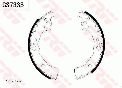 TRW GS7338 - Brake Shoe Set autospares.lv