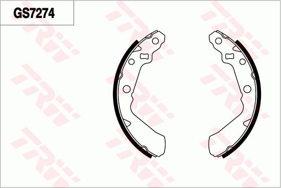 TRW GS7274 - Brake Shoe Set autospares.lv