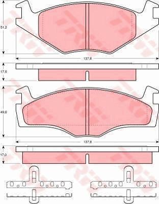 TRW GTD1051 - Brake Set, disc brakes autospares.lv