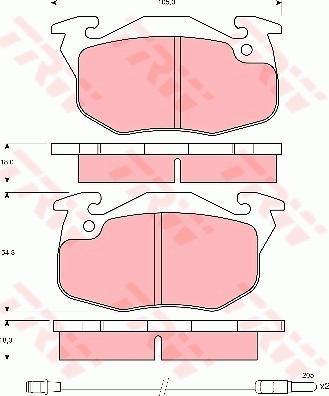 TRW GTD1001 - Brake Set, disc brakes autospares.lv