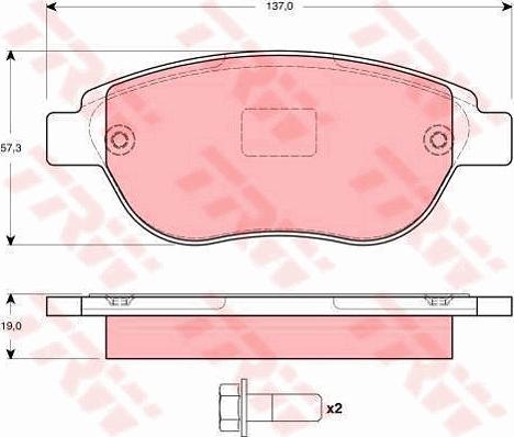 TRW GTD1124 - Brake Set, disc brakes autospares.lv