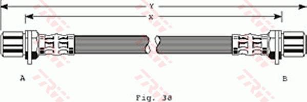 TRW PHA178 - Brake Hose autospares.lv