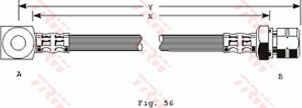 TRW PHD225 - Brake Hose autospares.lv