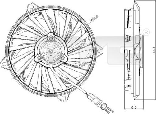 TYC 805-0005 - Fan, radiator autospares.lv