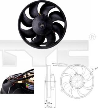 TYC 802-0010 - Fan, radiator autospares.lv