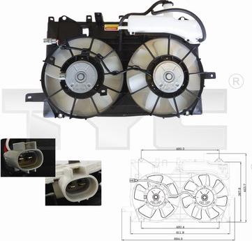 TYC 836-0017 - Fan, radiator autospares.lv