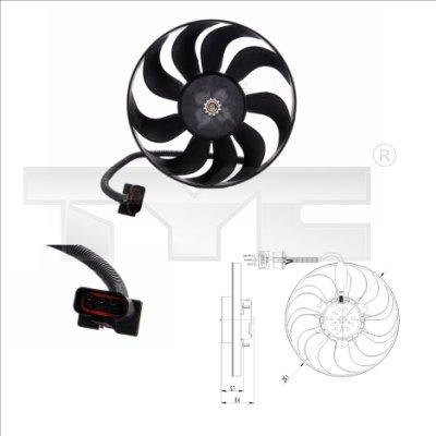 TYC 837-0001 - Fan, radiator autospares.lv