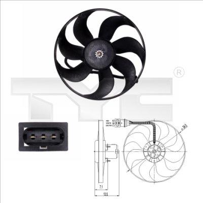 TYC 837-0003 - Fan, radiator autospares.lv