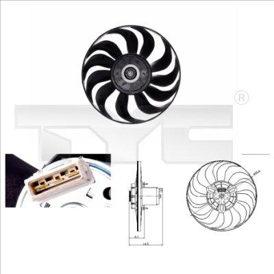 TYC 837-0019 - Fan, radiator autospares.lv