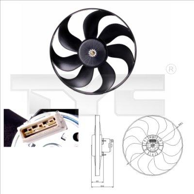 TYC 837-0010 - Fan, radiator autospares.lv