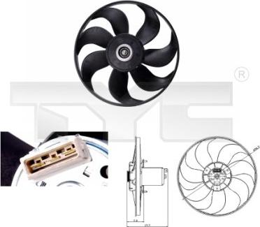 TYC 837-0013 - Fan, radiator autospares.lv