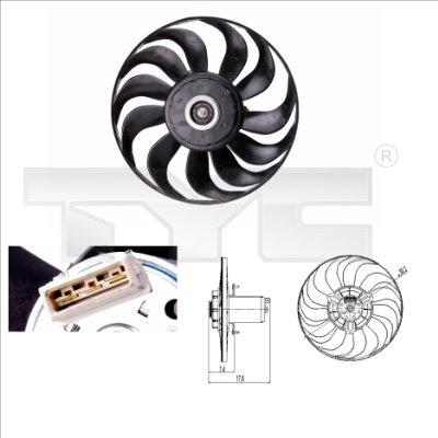 TYC 837-0012 - Fan, radiator autospares.lv