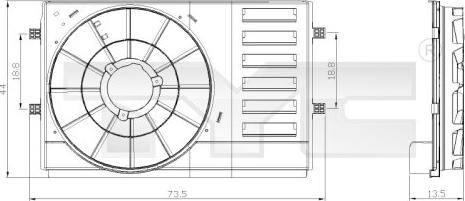 TYC 837-0034-1 - Support, cooling fan autospares.lv