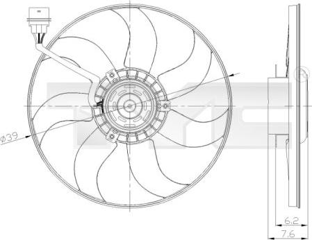 TYC 837-0036 - Fan, radiator autospares.lv