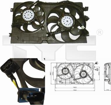 TYC 837-0023 - Fan, radiator autospares.lv