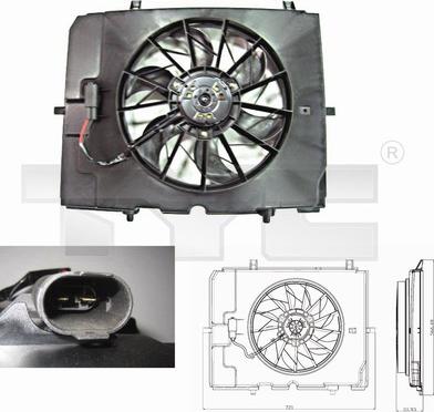 TYC 821-0002 - Fan, radiator autospares.lv