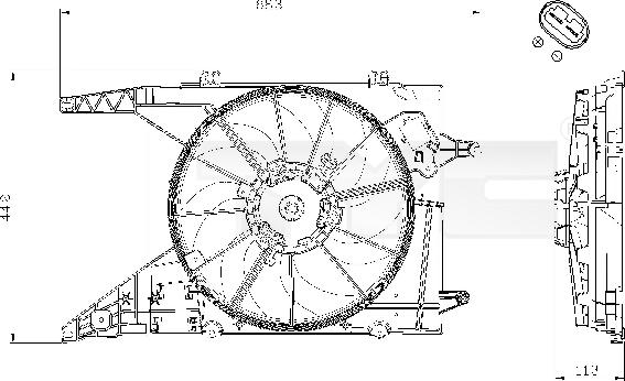 TYC 828-0002 - Fan, radiator autospares.lv