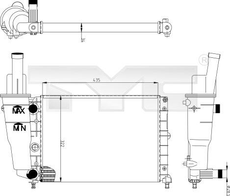 TYC 709-0004 - Radiator, engine cooling autospares.lv