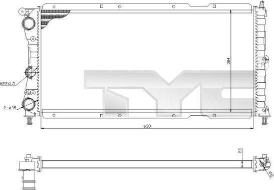 TYC 709-0017-R - Radiator, engine cooling autospares.lv