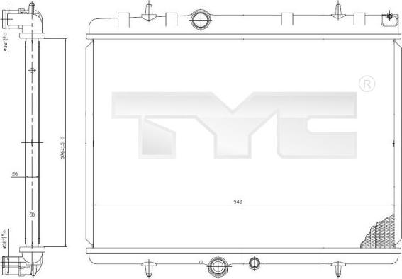 TYC 705-0065 - Radiator, engine cooling autospares.lv