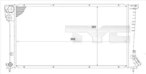 TYC 705-0002 - Radiator, engine cooling autospares.lv