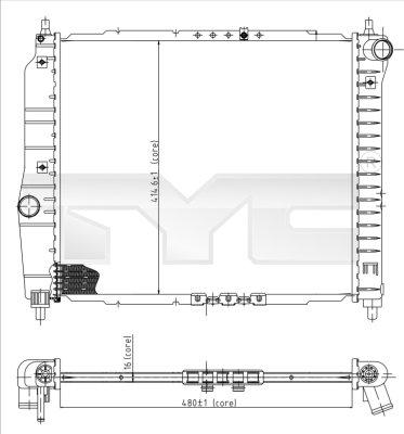 TYC 706-0021 - Radiator, engine cooling autospares.lv