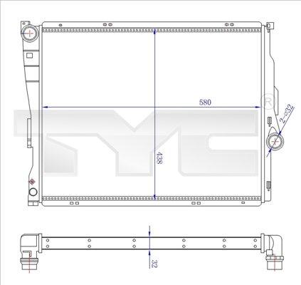 TYC 703-0006-R - Radiator, engine cooling autospares.lv