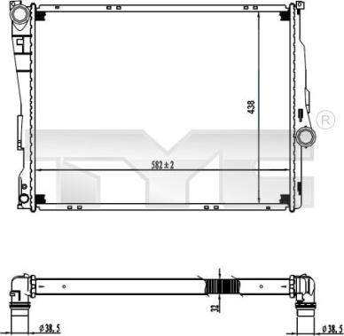 TYC 703-0006 - Radiator, engine cooling autospares.lv