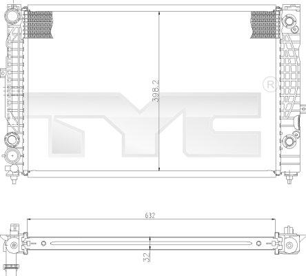 TYC 702-0009 - Radiator, engine cooling autospares.lv