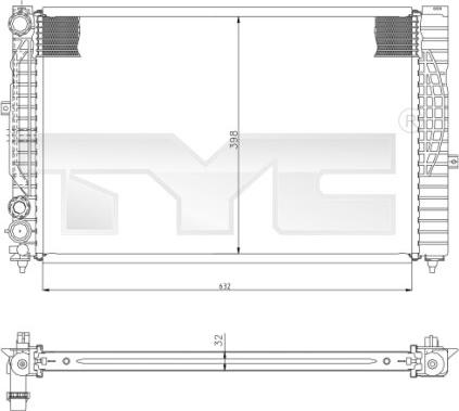 TYC 702-0034 - Radiator, engine cooling autospares.lv