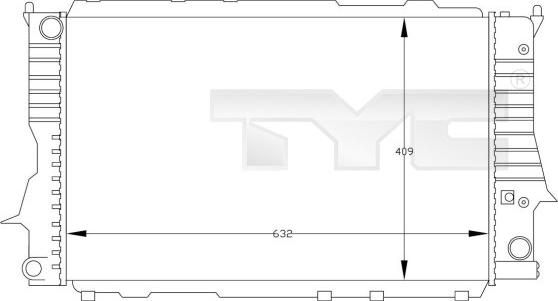 TYC 702-0030 - Radiator, engine cooling autospares.lv