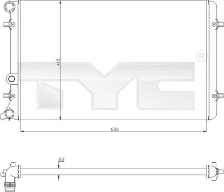 TYC 702-0033 - Radiator, engine cooling autospares.lv