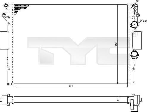 TYC 715-0001-R - Radiator, engine cooling autospares.lv