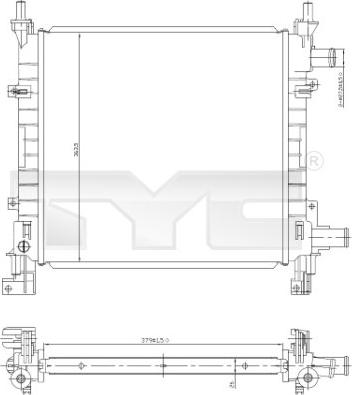 TYC 710-0042 - Radiator, engine cooling autospares.lv