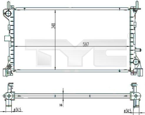 TYC 710-0039 - Radiator, engine cooling autospares.lv