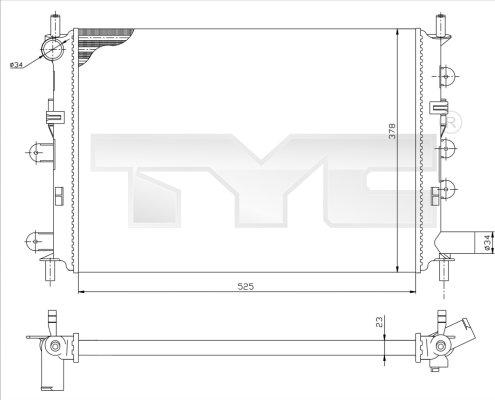 TYC 710-0034-R - Radiator, engine cooling autospares.lv