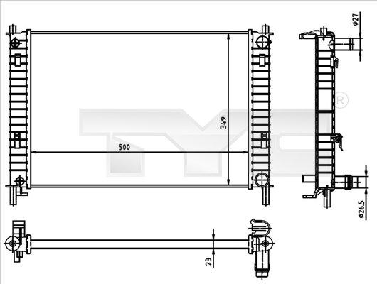 TYC 710-0030 - Radiator, engine cooling autospares.lv