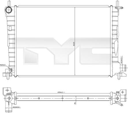 TYC 710-0027 - Radiator, engine cooling autospares.lv